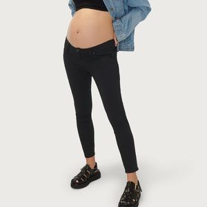 Hatch - Current Elliott Slim - Maternity Jeans in Jet Black